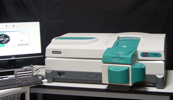For sale, used Agilent (Varian) CARY 5000 UV-VIS-NIR Spectrophotometer w/ DRA-2500