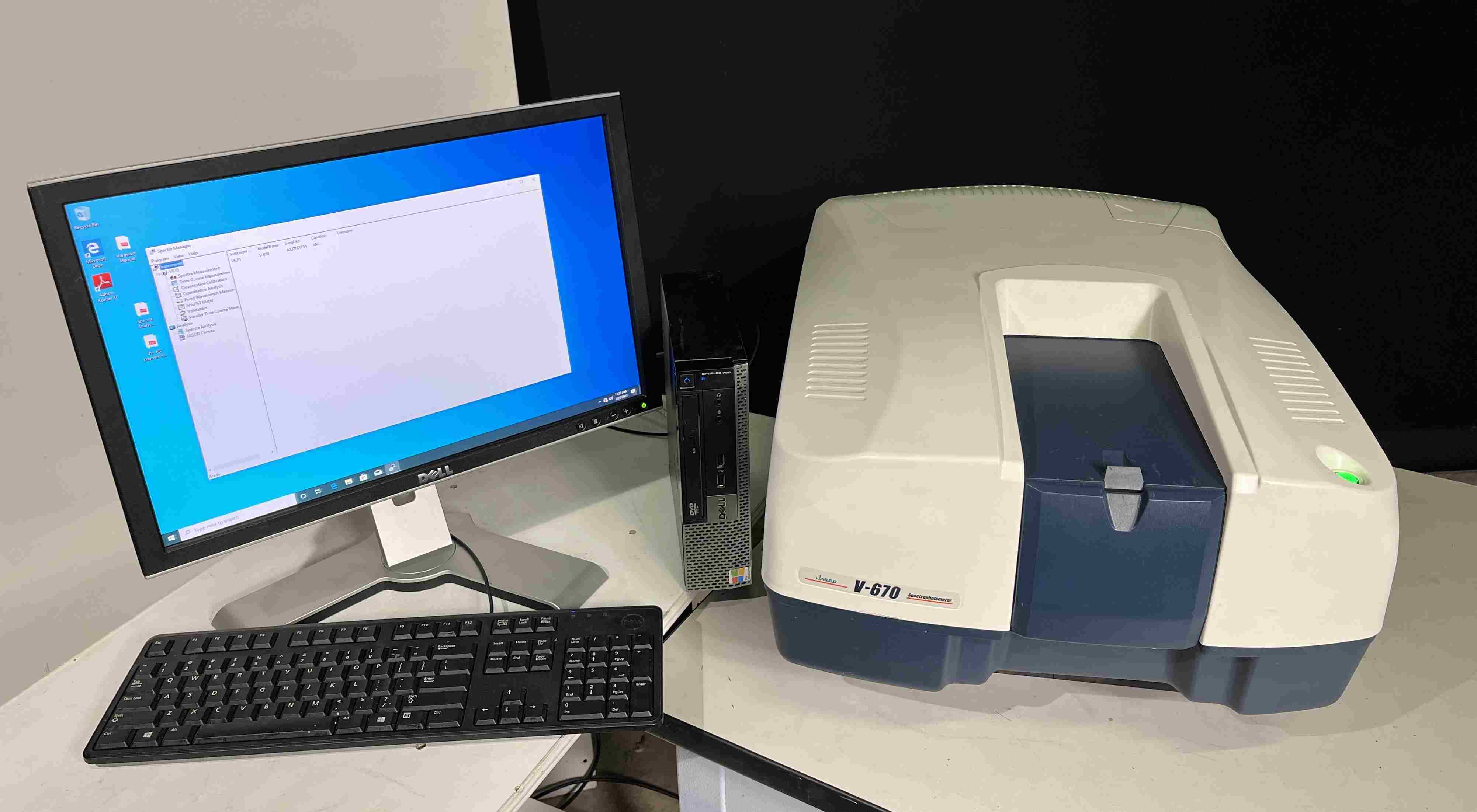 JASCO V-670 High Resolution UV-VIS-NIR Spectrophotometer, 190 to 2,600 nm