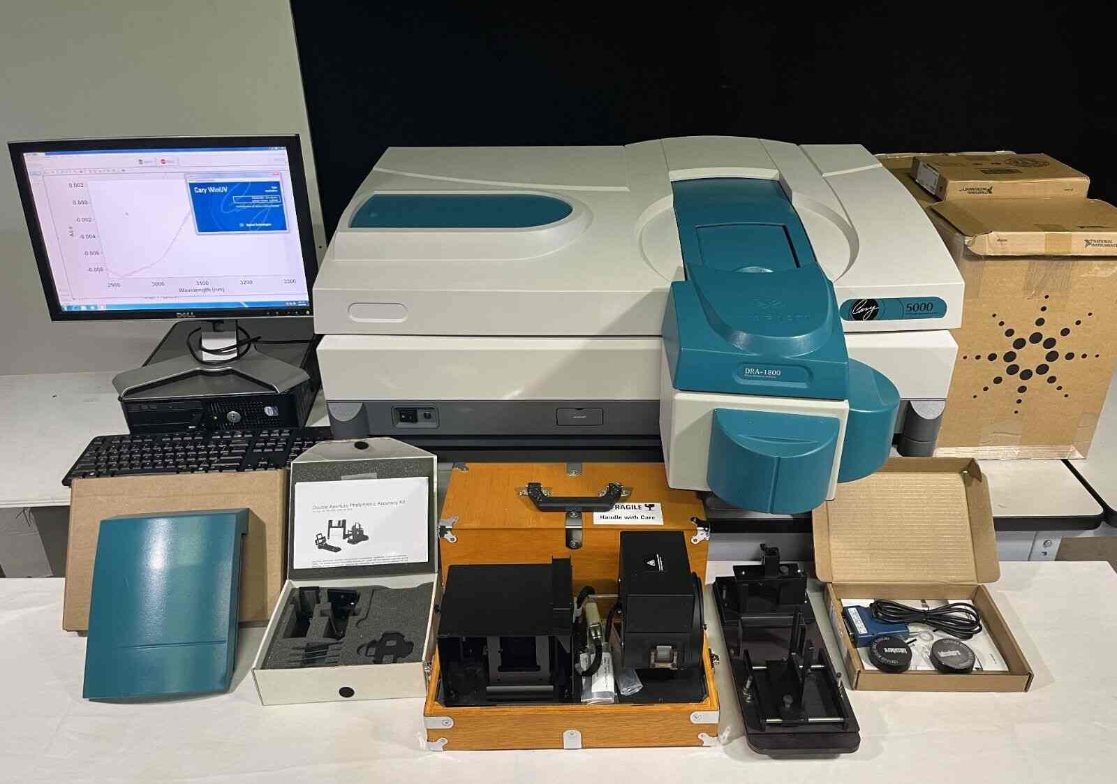 Agilent CARY 5000 UV-VIS-NIR with 2 SET 150-mm Ø Integrating Spheres, NICE!