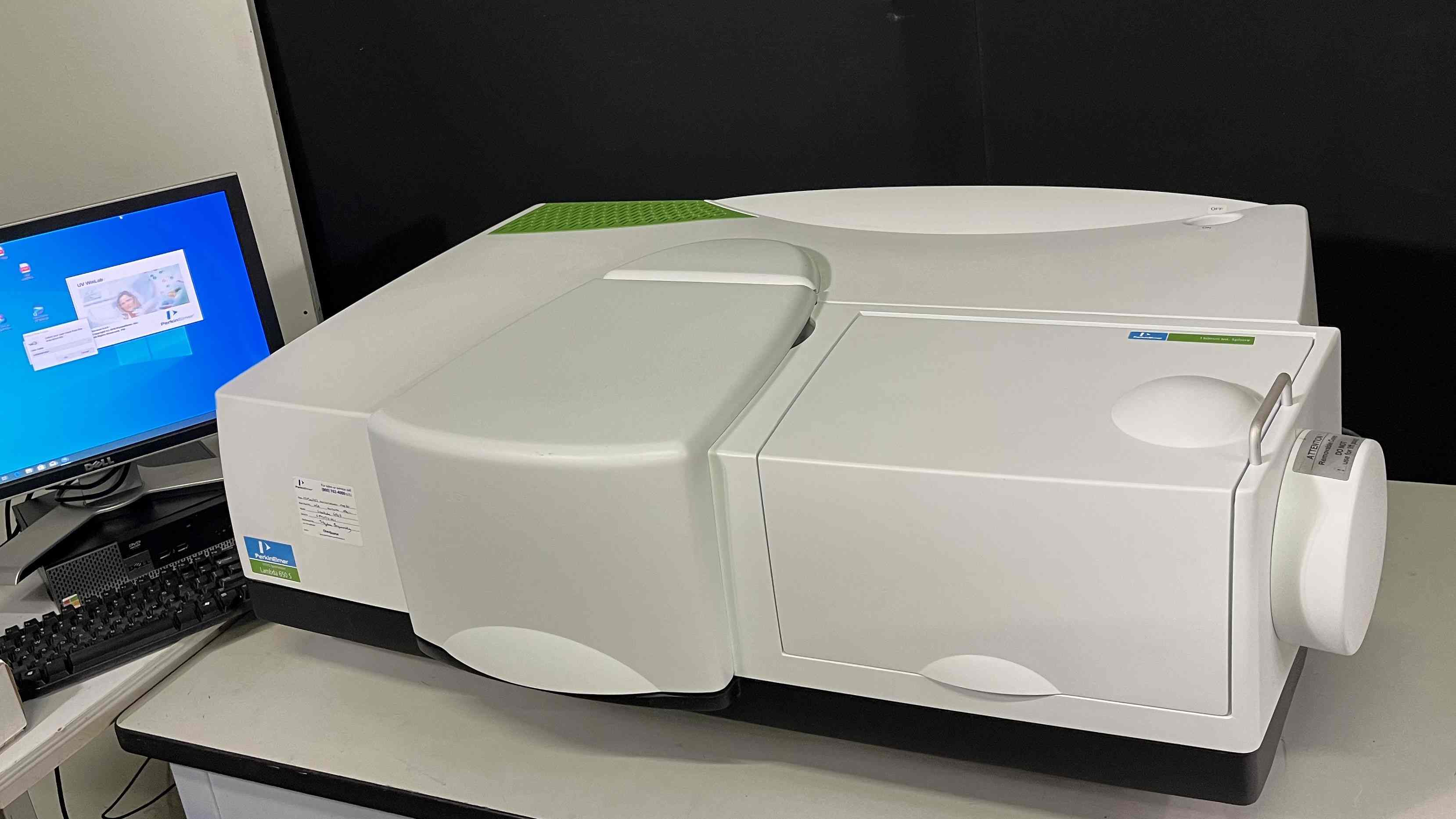 Perkin Elmer LAMBDA 650S UV-VIS w/ 150-mm Ø Integ. Sphere for Optics/Film/Color
